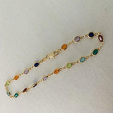 Rainbow Crystal Anklets Bracelets Ethnic Style Chain Anklet Charm Foot Jewelry