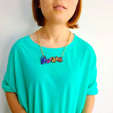 Rainbow Name Customizable Bamboo Earring Dangle