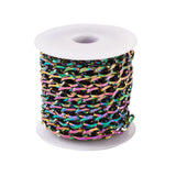 Rainbow Stainless Steel Twisted Curb Chain Bracelet Necklace DIY