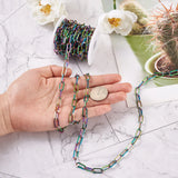 Rainbow Stainless Steel Twisted Curb Chain Bracelet Necklace DIY