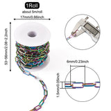 Rainbow Stainless Steel Twisted Curb Chain Bracelet Necklace DIY