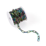 Rainbow Stainless Steel Twisted Curb Chain Bracelet Necklace DIY