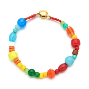 Vintage Glass Beads Chain Necklace