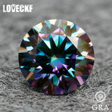 Rainbow Moissanite Round Loose Stone VVS1 Diamond Tested Gemstone