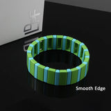 Colorful Enamel Tile Bracelet Tila Beads Stackable Square Combo Elastic Stretch