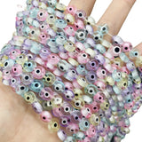 Rainbow Evil Eye Glass Beads Spacer for Jewelry Making 6-10mm
