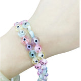 Rainbow Evil Eye Glass Beads Spacer for Jewelry Making 6-10mm