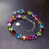 Colorful Tourmaline Treasure Bracelet S925 Silver