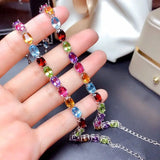 Colorful Tourmaline Treasure Bracelet S925 Silver