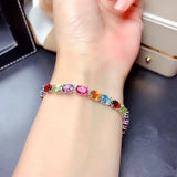 Colorful Tourmaline Treasure Bracelet S925 Silver
