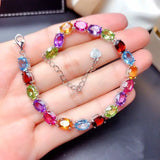 Colorful Tourmaline Treasure Bracelet S925 Silver