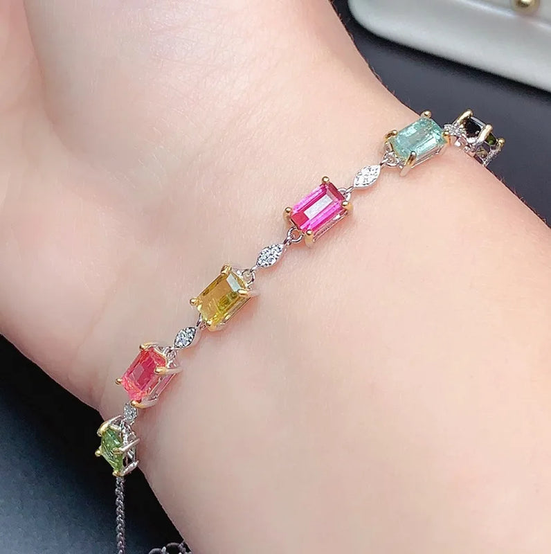 Colorful Tourmaline Treasure Bracelet Handcrafted