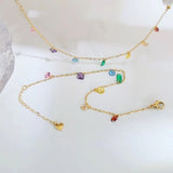 Colorful Zircon Star Girl Bracelet Anklet
