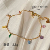 Colorful Zircon Star Girl Bracelet Anklet