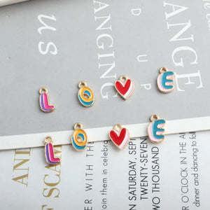 Rainbow LOVE Letters Charms 160pcs/lot Earring Necklace Bracelets