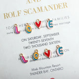 Rainbow LOVE Letters Charms 160pcs/lot Earring Necklace Bracelets