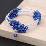 Rainbow Pearl Bracelets Sterling Silver Adjustable