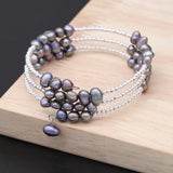 Rainbow Pearl Bracelets Sterling Silver Adjustable