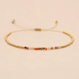Rainbow Crystal Friendship Beaded Bracelet for Women - Summer Jewelry