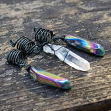 Rainbow Crystal Dread Beads - Titanium Quartz Hair Accessories