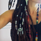Rainbow Crystal Dread Beads - Titanium Quartz Hair Accessories