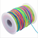 Rainbow Elastic Rope Cord +100M DIY Jewelry Bracelet Making Garment Sewing