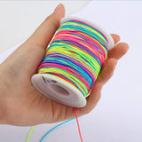 Rainbow Elastic Rope Cord +100M DIY Jewelry Bracelet Making Garment Sewing