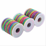 Rainbow Elastic Rope Cord +100M DIY Jewelry Bracelet Making Garment Sewing
