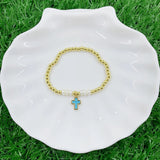 Rainbow Enamel Pendant Cross Shape Accessories Bracelet