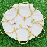 Rainbow Enamel Pendant Cross Shape Accessories Bracelet