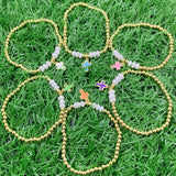 Rainbow Enamel Pendant Cross Shape Accessories Bracelet