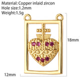Rainbow Enamel Pendant for Necklace Heart Charms Diy Jewelry Making