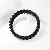 Colorful Rainbow Braided Silicone Bracelet Bangle