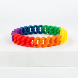 Colorful Rainbow Braided Silicone Bracelet Bangle