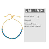 Rainbow Crystal Tennis Bracelet Women Adjustable CZ Jewelry Anniversary Gift
