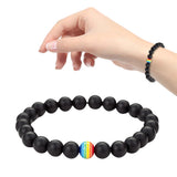 LGBT Pride Beaded Bracelet Couple Jewelry Natural Stone
