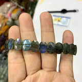 Labradorite Stone Beads Bracelet Gemstone Bangle