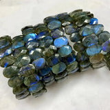 Rainbow Labradorite Beads Bracelet Gemstone Bangle for Gift