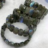 Labradorite Stone Beads Bracelet Natural Gemstone Diy Jewelry Bangle Gift