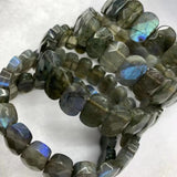 Labradorite Stone Beads Bracelet Natural Gemstone Diy Jewelry Bangle Gift