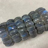 Rainbow Labradorite Stone Bracelet Natural Gemstone Bangle Fine Jewelry