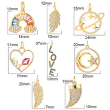 Celestial Love Letter Feather Moon Charm