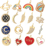 Celestial Love Letter Feather Moon Charm