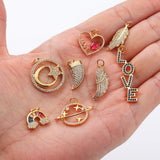 Celestial Love Letter Feather Moon Charm