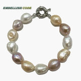 Rainbow Lustrous Pearl Bracelet Mixed Pink Purple Real Freshwater Pearls