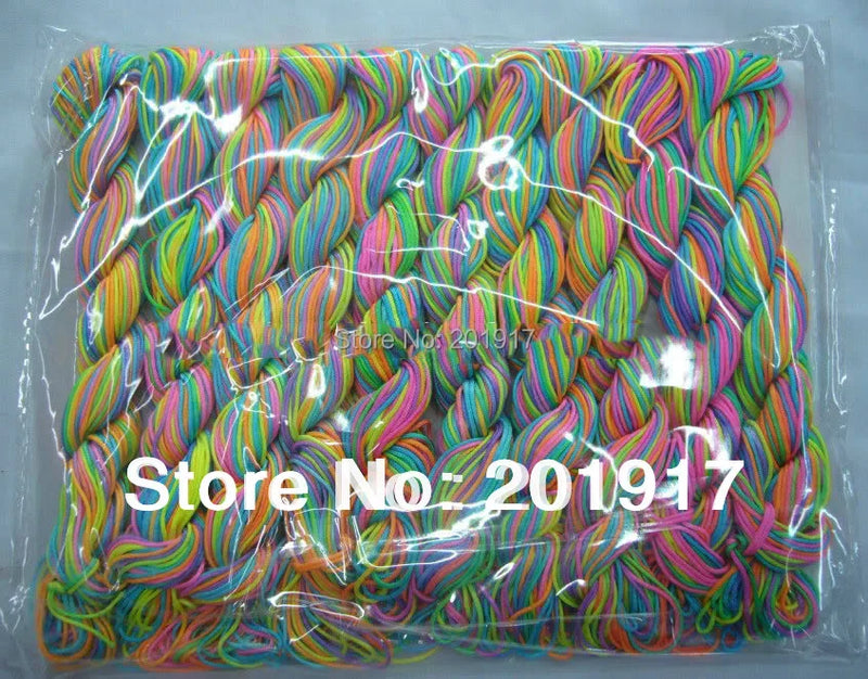 Rainbow Macrame Rope Bracelet Braid Nylon Cord-300m/10rolls