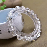 Natural Cracked Clear Quartz Bracelet Crystal Healing Stone