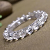 Natural Cracked Clear Quartz Bracelet Crystal Healing Stone