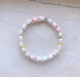 Rainbow Pearl Beaded Bracelet | Personalized Name Bracelet