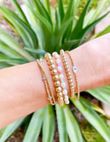 Rainbow Pearl Beaded Bracelet | Personalized Name Bracelet